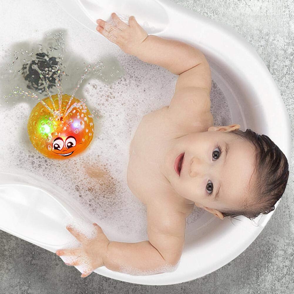Baby Bath Toy Cute Cartoon Light Music Sprinkler Water Splash Ball Kids Baby Bath Pool Toy Led Light Funny Toy perfect