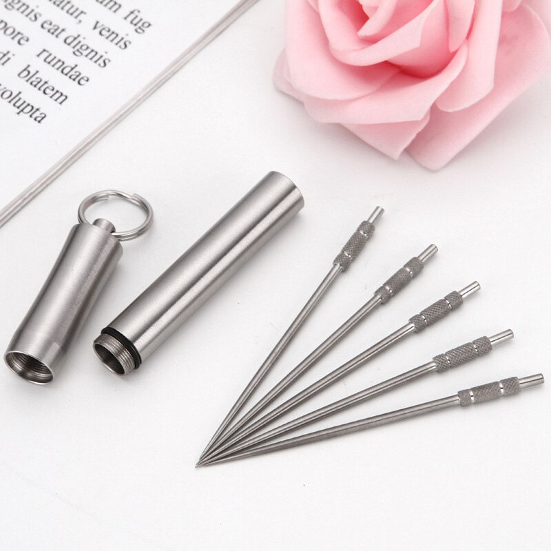 Mini Mobile Toothpick Case Portable Stainless Steel Toothpick Holder Easy To Carry TN88