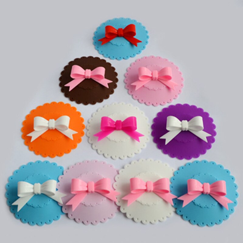 Siliconen bekerdeksels met strik, stofwerende komdeksels, isolatiebekerafdichtingen, mokkendeksels voor glazen bekers, drinkgerei, onderdelen, accessoires