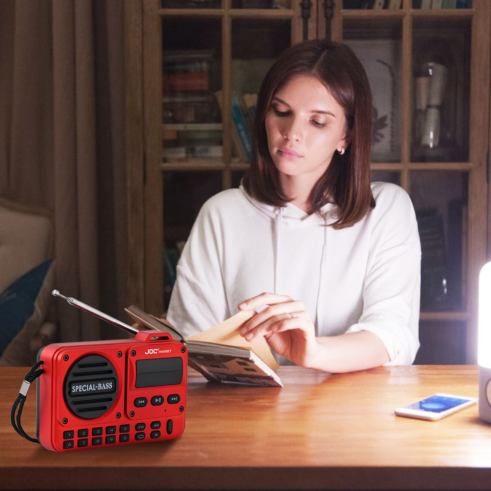 Portable Digital FM Radio Rechargeable Digital Radio Recorder with LED Display for Home Travel for Seniors Elderly