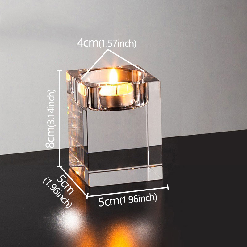 Crystal Candle Holders Clear Romantic Candle Holders Tealight Candlestick Wedding Decorations Home Party Desktop Candlestick: Golden