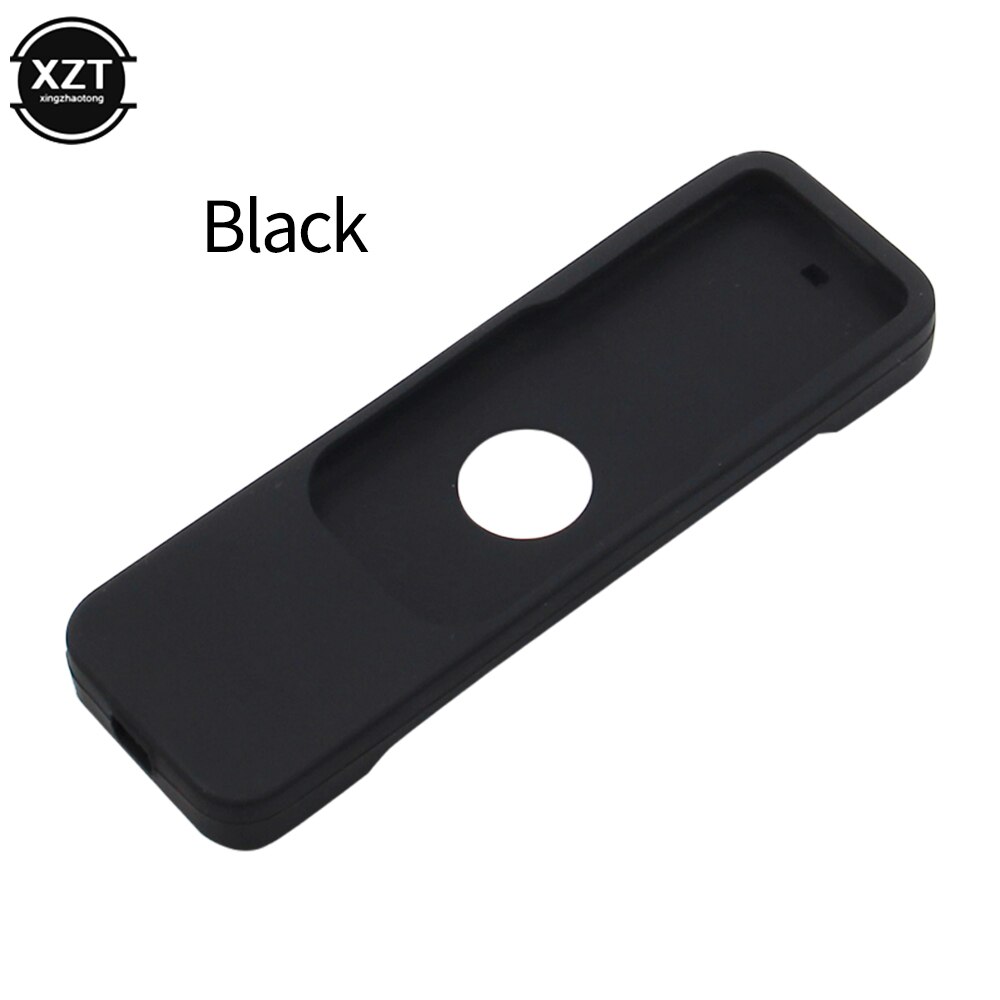 Colorful Silicone Protective Case Control Cover Skin for Apple TV 4 Remote Waterproof Dust protector Cover: Black