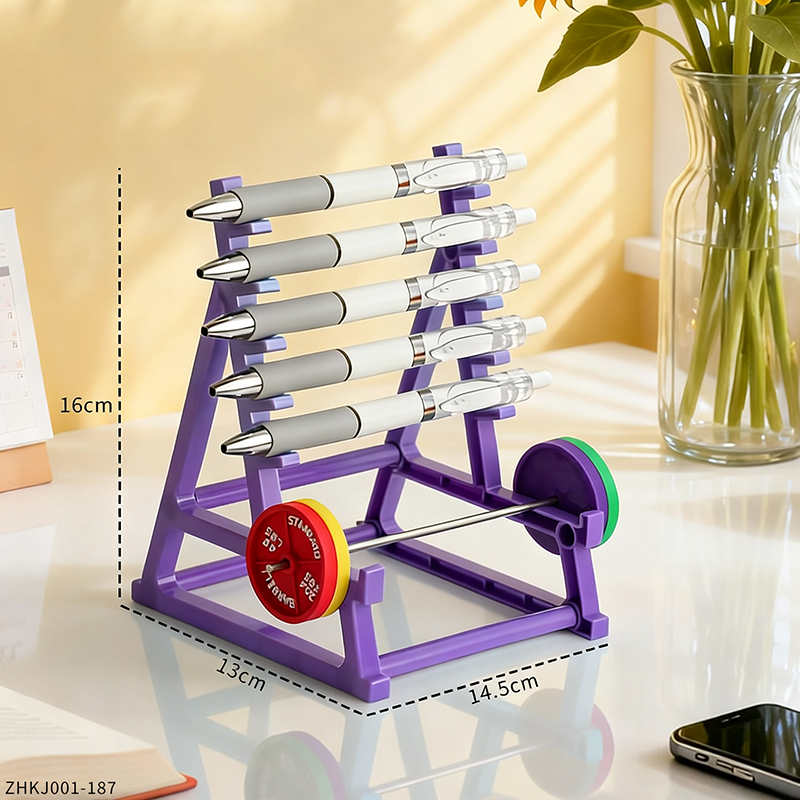 Kreativer Langhantel-Stifthalter mit Fitness-Thema, Fitness-Stifthalter, perfektes für Fitness-Enthusiasten, Gewichtheber: verrotten