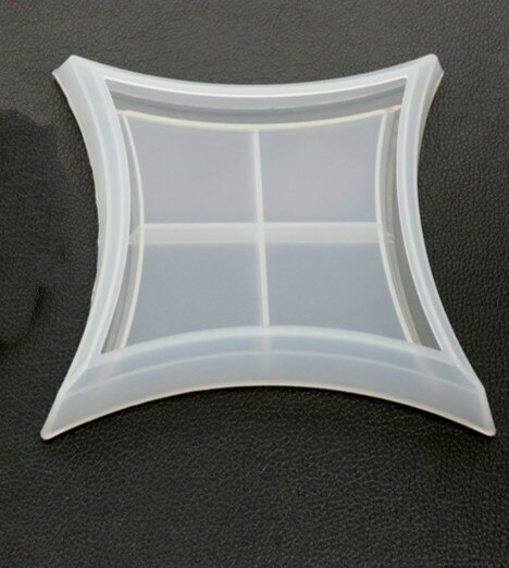 DIY crystal epoxy Resin mold irregular dish mold flower mirror manual storage box silicone mold: Four corners