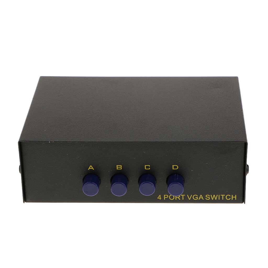 5 Port 4 PC In To 1 TV Monitor Out VGA SVGA XGA Video Sharing Switcher Selector Box For LCD PC Computer
