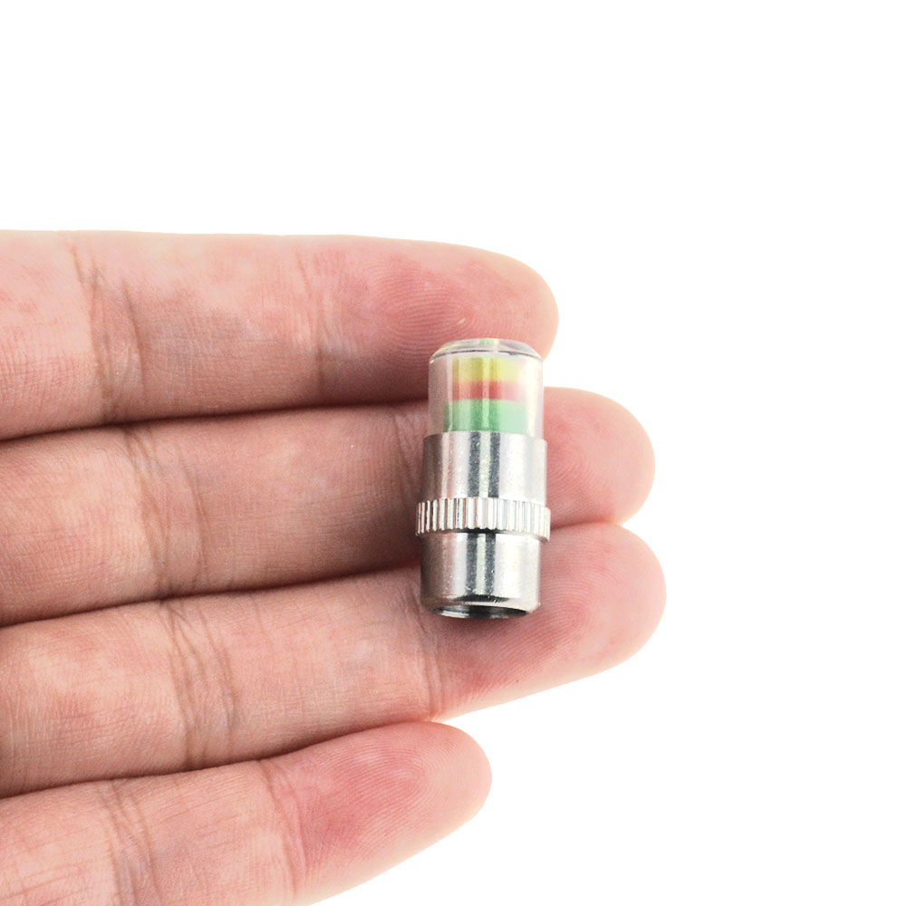 4Pcs 2.4 Bar Auto Tyre Pressure Sensor Monitoring Valve Cap Sensor Indicator 3 Kleur Alert Eye Bandenspanning Monitoring systeem