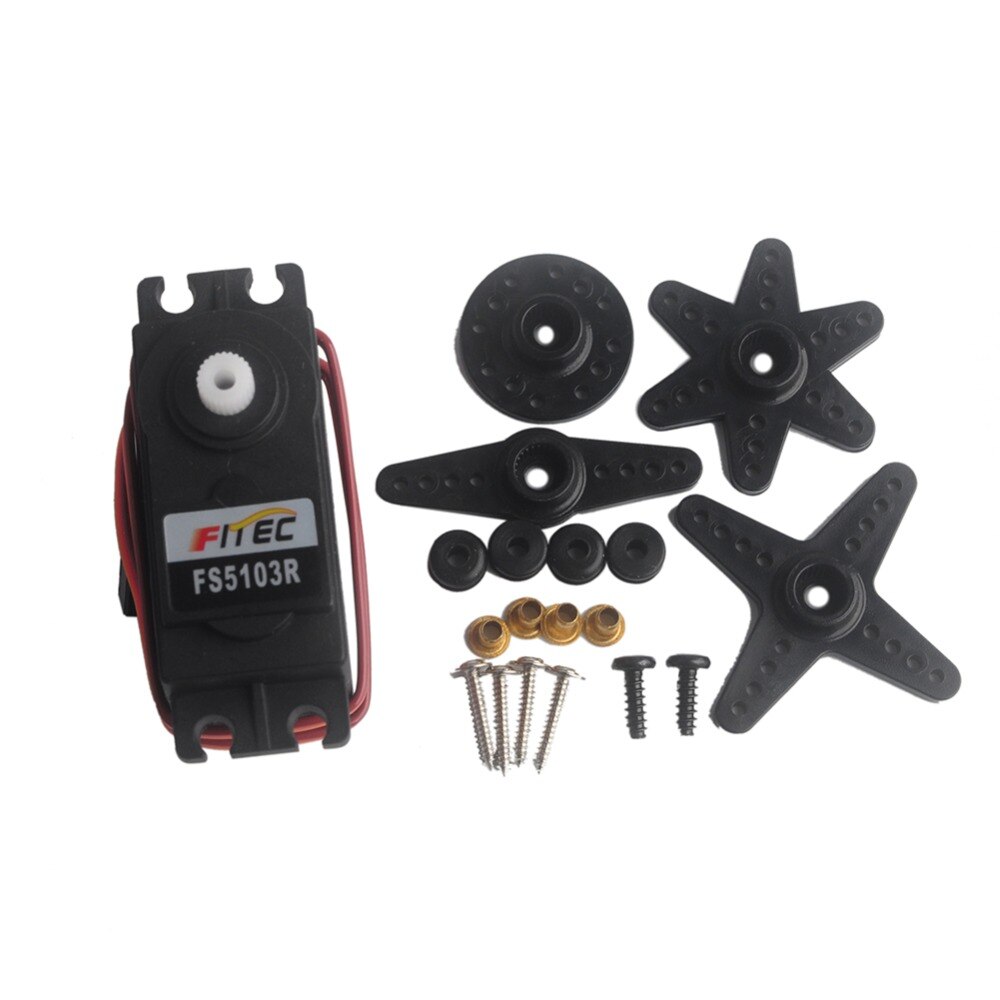 4Pcs Feetech FS5103R 3kg.cm 360 Degree Continuous Rotation RC Servo Motor Analog +4Pcs Wheels for Robot Smart Car FZ3413