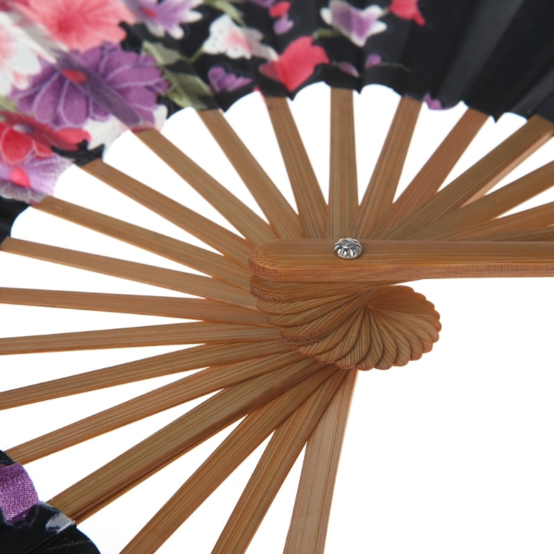 Japansk sakura blomst lomme folde hånd fan runde cirkel fest dekoration