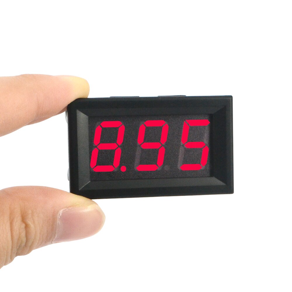 Voltímetro Digital de CC de 4,5 V a 30V, voltímetro Digital, medidor de Panel de voltaje rojo para coche y motocicleta electromóvil de 6V y 12V