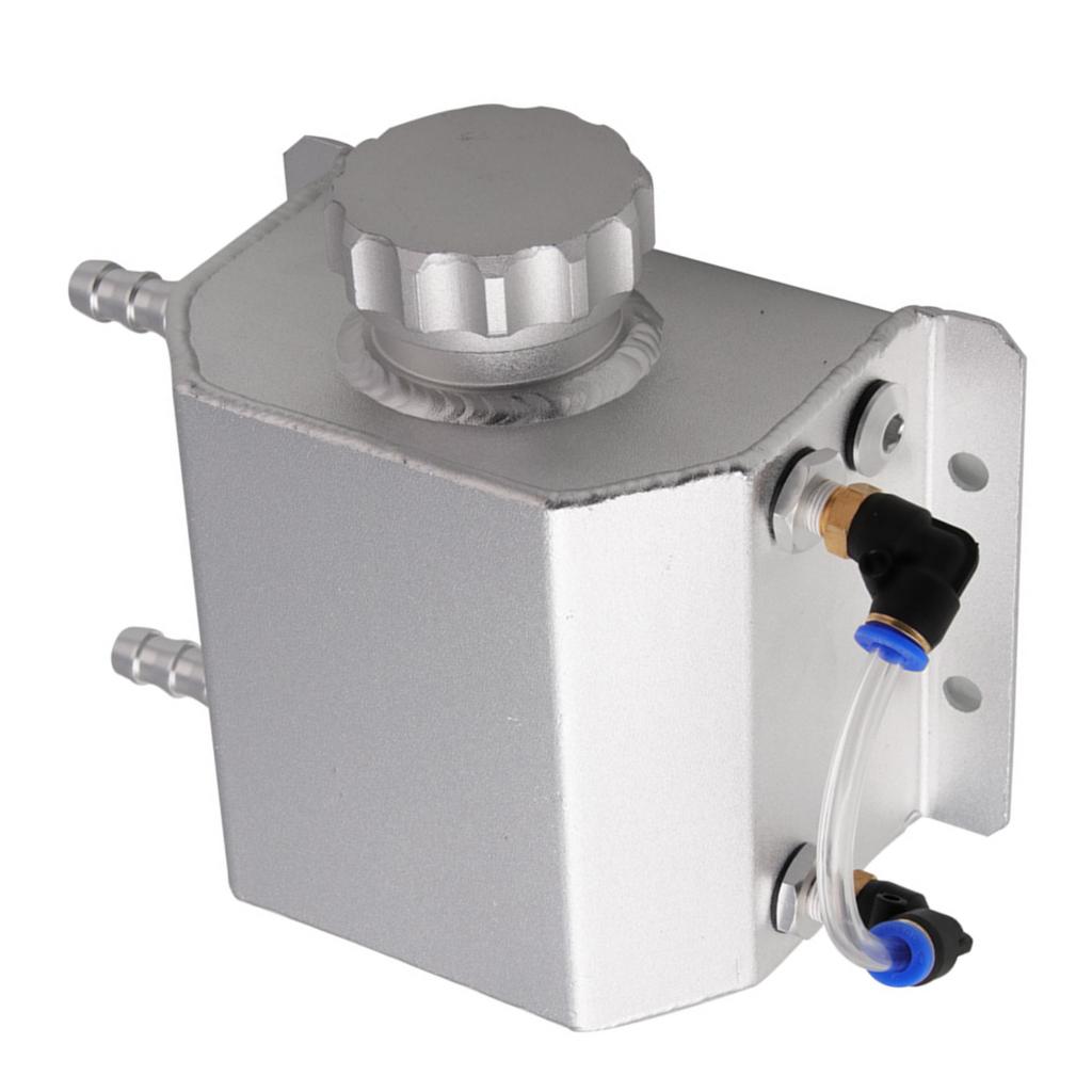 1pc 1L Aluminum Radiator Coolant Overflow Bottle Water Tank Reservoir