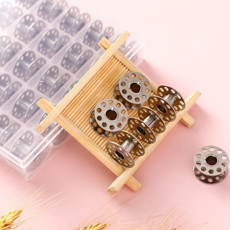 25pcs Holds Bobbin Box Storage Organizer Sewing Thread Bobbin Box Metal Bobbin box Sewing Machine Holder Holds sewing tool