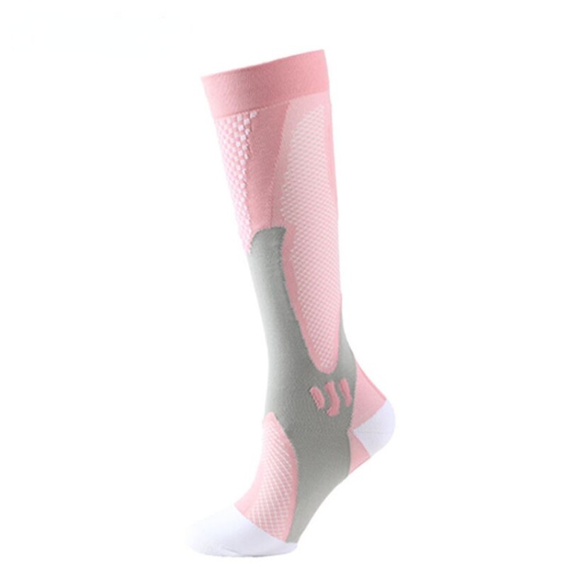 1 Pair Unisex Compression Socks Women Men Anti Fatigue Pain Relief Knee Sports Magic Socks Outdoor Cycling Elastic Socks: pink / S-M