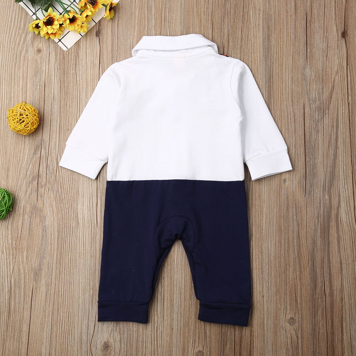 0-24M Pasgeboren Baby Jongen Lange Mouw Strikje Gentleman Romper Jumpsuit Speelpakje Outfits Babykleertjes