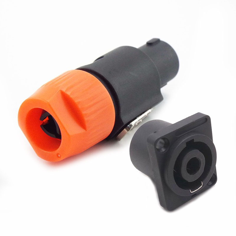 4pins NL4FC Sprechen Anschlüsse Typ 4 Pole Stecker Männlich Lautsprecher Audio Stecker Set männlich/weiblich stecker jack Audio lautsprecher Anschlüsse B: Elfenbein