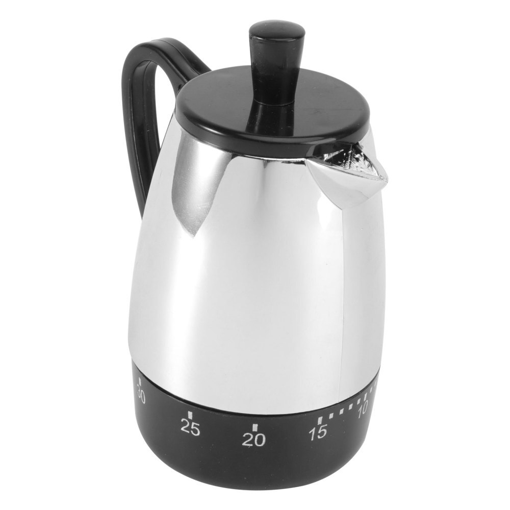 1Pc Lovely Timer Kettle Shaped Mechanical Timer Time Management Tool for Student