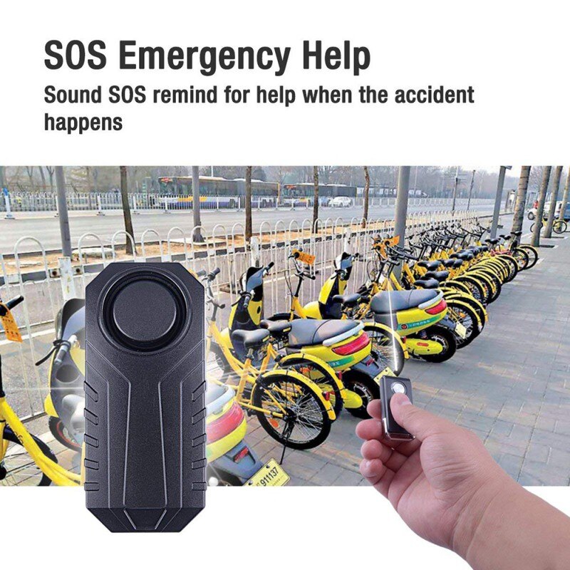 Waterproof Bike Anti-Theft Alarm Wireless Remote Control Motorcycle Bicycle Security Alarm 113dB Electric Car Alarm Sensor