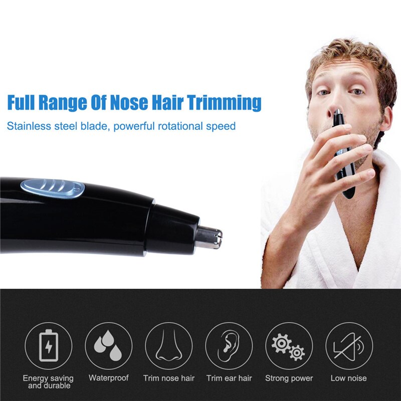 Næsehårtrimmer elektrisk næse trimmer renere skæring barbermaskine til mænd ansigtspleje vaskemiddel hårfjerning klipper 49