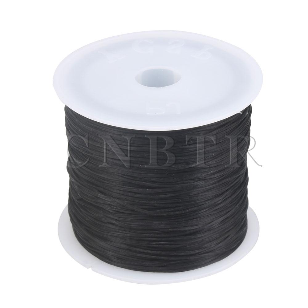 Cnbtr 0.5mm musta rullan helmi 60m veneen valmistus joustava lanka kide johto