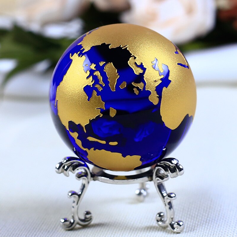 World Globe Mapa Home Decor Accessories Globe Earth 5 Inch Vintage Wooden Globe Ornaments World Map Geography Office Desk Decor: with silver base