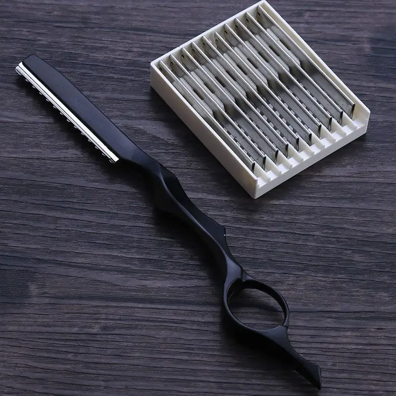 Haar Knippen Mes Dunner Dunner Scheermesje Scheren Rechte Salon Kappers Scheermes Stok Haar Snijder Roterende Kapper Kit