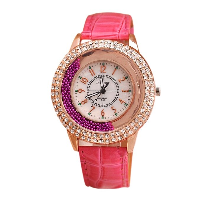 Runer Vrouwen Strass Horloge luxe Lederen vrouwen Horloges Vrouwen Jurk Horloge armband horloge vrouwen