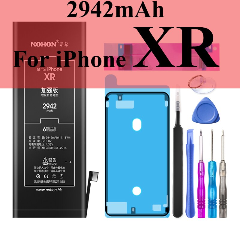 Nohon Battery For Apple iPhone 7 8 Plus 5s 5c X Xr Xs Max 7Plus 7P 8P iPhone7 1560-3360mAh Bateria +Tools For iPhone 5s 8 7 Plus