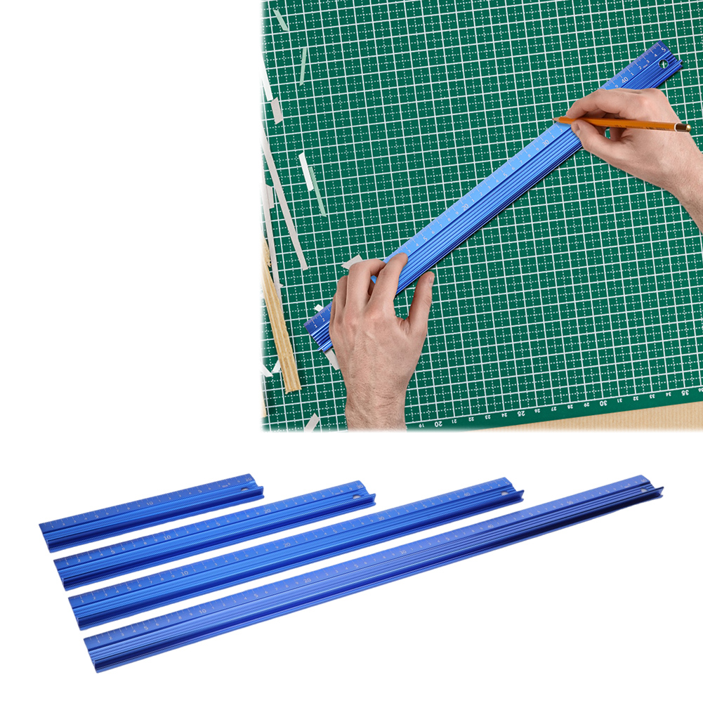 20CM 30CM 45CM 60CM Schneiden Lineal Metall Handwerk Sicherheit Lineal Nicht Unterhose Aluminium Legierung Multifunktionale Schutz lineal Metall Lineal