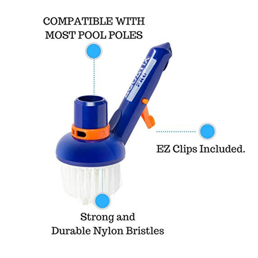 Nylon Bristle Swimming Pool Step Corner Cleaning Brush Scrubber Tub Wash Tool nylon bristle brush cleaning pool