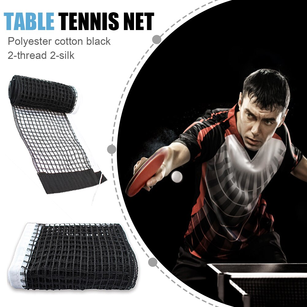 Black Sports Equipment Table Tennis Table Net Ping Pong Rack Replacement Mesh Sports Equipment Simple Portable Indoor