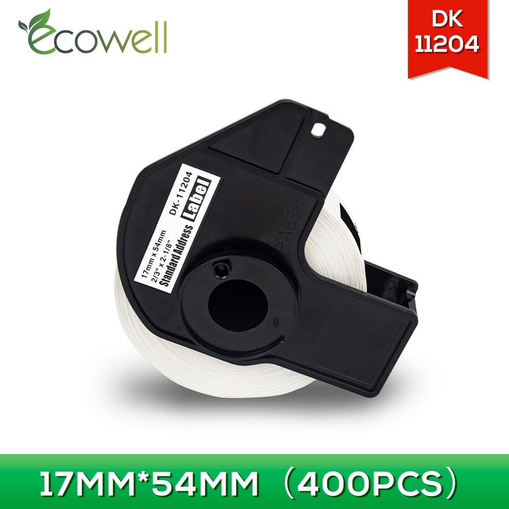 Ecowell Carta Termica DK11204 Compatibile per il Fratello Stampante di Etichette di Carta Bianca DK-11204 DK 11204 DK-1204 per QL-500 QL-550