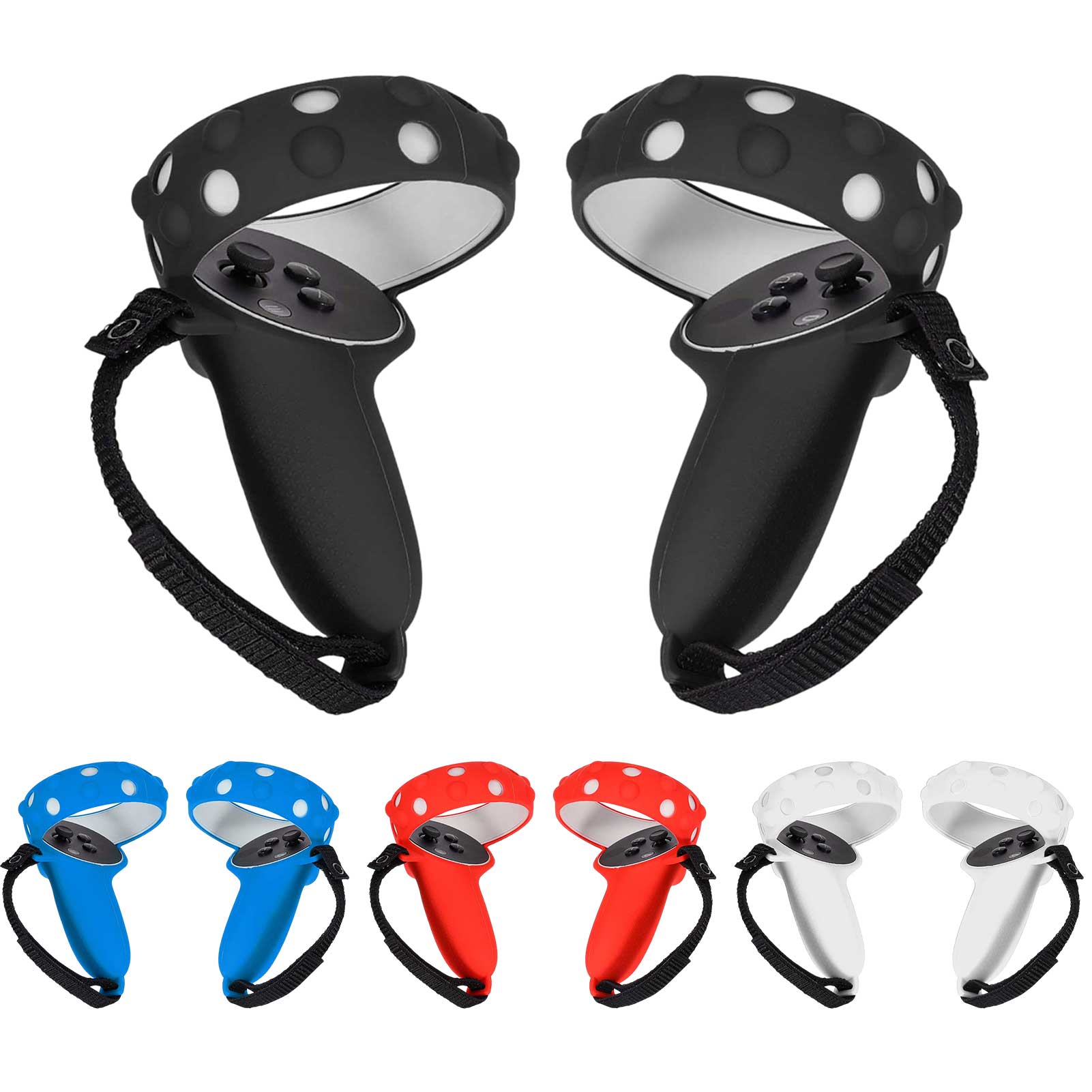 Punho de silicone capa protetora para oculus quest 2 vr toque controlador caso alça acessórios para oculus quest2 vr