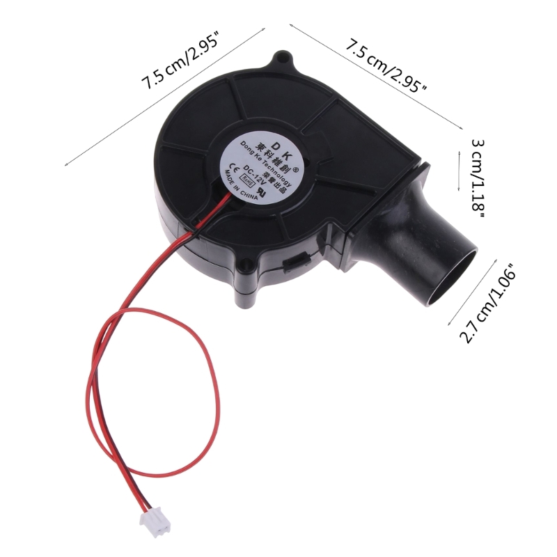 7530 Koeler Fan 5V 12V 24V Olielager Luchtstroom Koeling BBQ Picknick Camping Fans