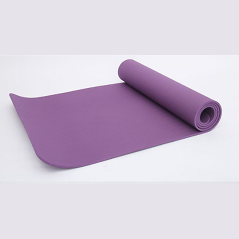 183*61*8Mm Yoga Mat Tpe Pad Voor Fitness Grote Gym Oefening Apparatuur Voor Pilates Trainning Sport accessoires Yoga Mat Tas Paars: Purple