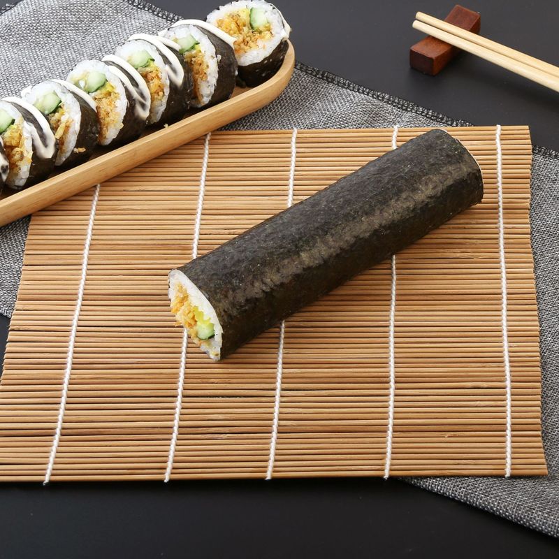 24*24CM Sushi Tool Bamboo Rolling Mat DIY Onigiri Rice Roller Chicken Roll Hand Maker Kitchen Japanese Sushi Maker Tools