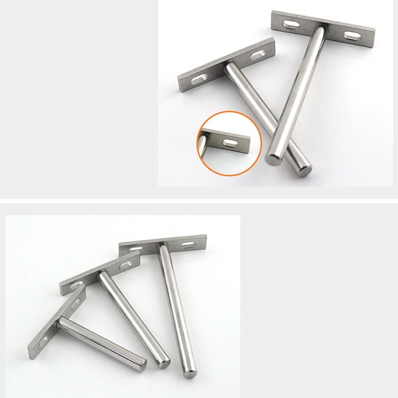 10Pcs Floating Brackets Concealed Mount Invisible Blind Shelf Supports Brackets for Home Wall DIY Wood Shelves