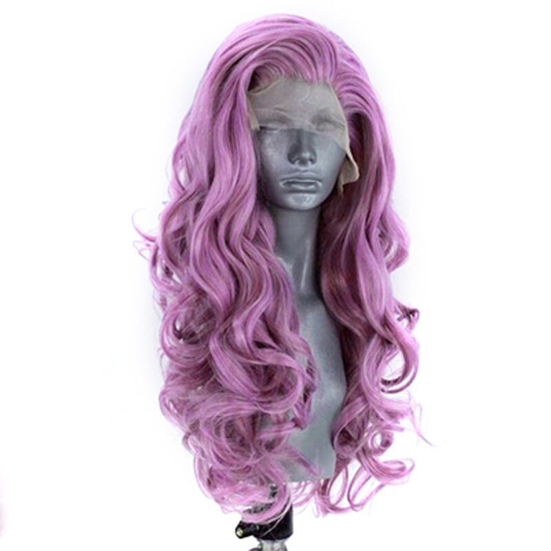 Charisma-perruque synthétique avec raie latérale sur dentelle, Body Wave longue, coiffure rouge sans colle résistante à la chaleur pour femmes noires