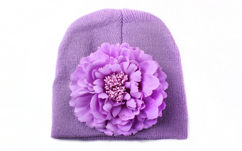 Babyhug 100% Cotton Knit Caps With Floral Print & Applique Pack of 2 Pink & Orange - Diameter 14 main image 0