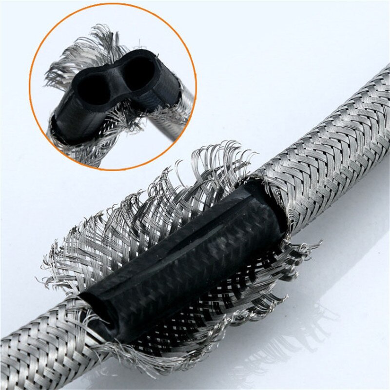 LEDFRE304 Roestvrij Staaldraad Gevlochten Slang Wastafel Kraan Wastafel Kraan Koud En Warm Inlaat Slang