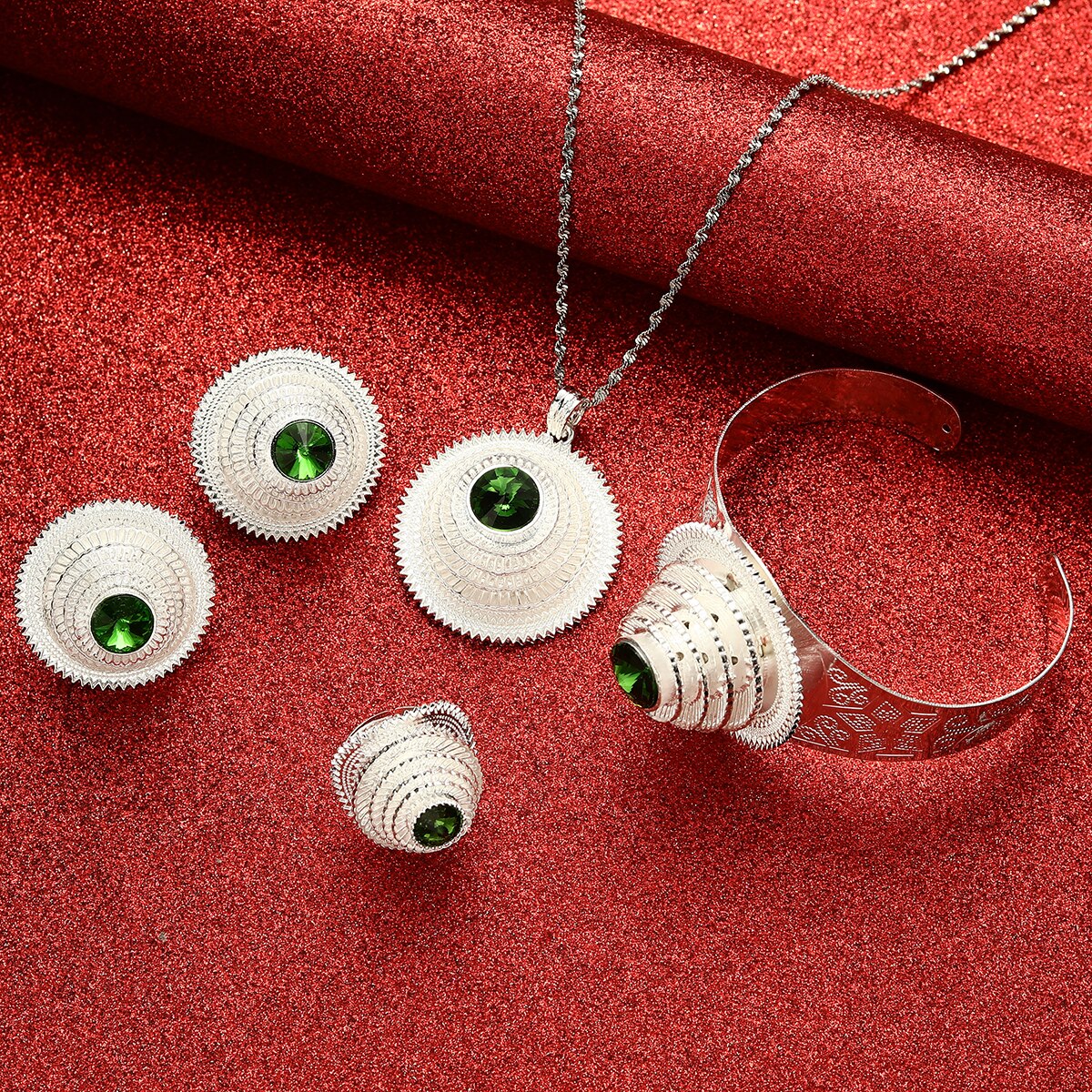 Nigeria Eritrea Kenya Habesha Style Coptic Cross Gold Color Ethiopian Jewelry Sets