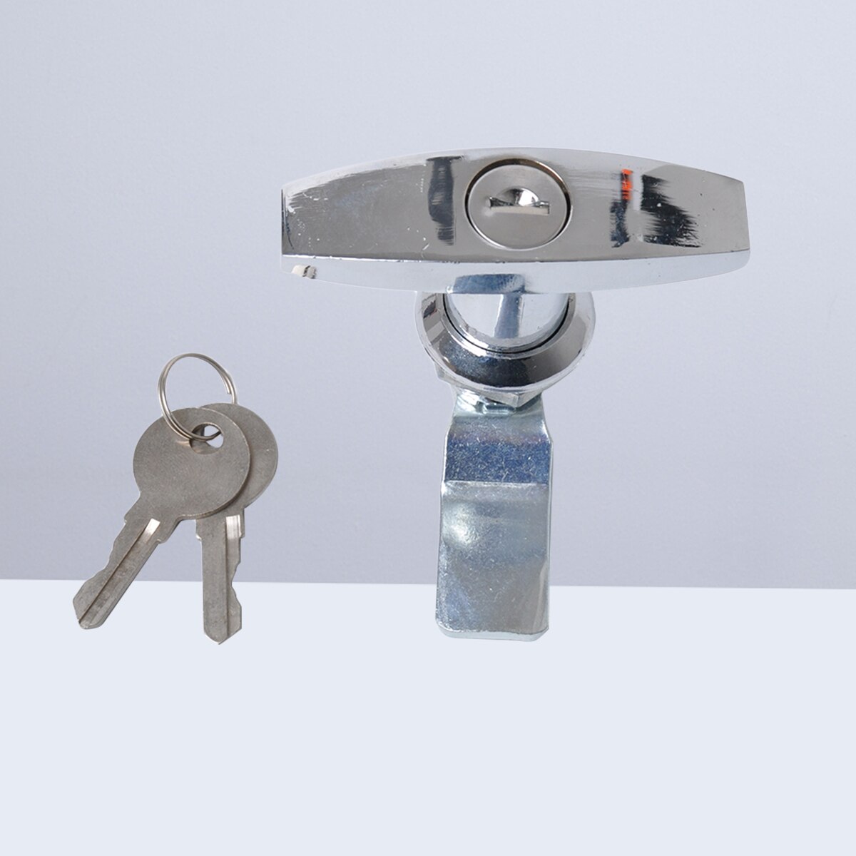 2pcs Anti-theft T-shape Handle Locks with Keys T Handle Garage Door Lock for Distribution Cabinet Caravan Trailer RV Toolbox