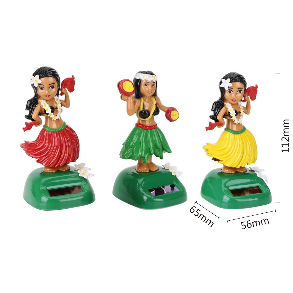 Hoofd Schudden Speelgoed Decompressie Solar Interieur Accessoires Auto Decoratie Hula Auto Interieur Hawaii Meisje Auto Ornamenten