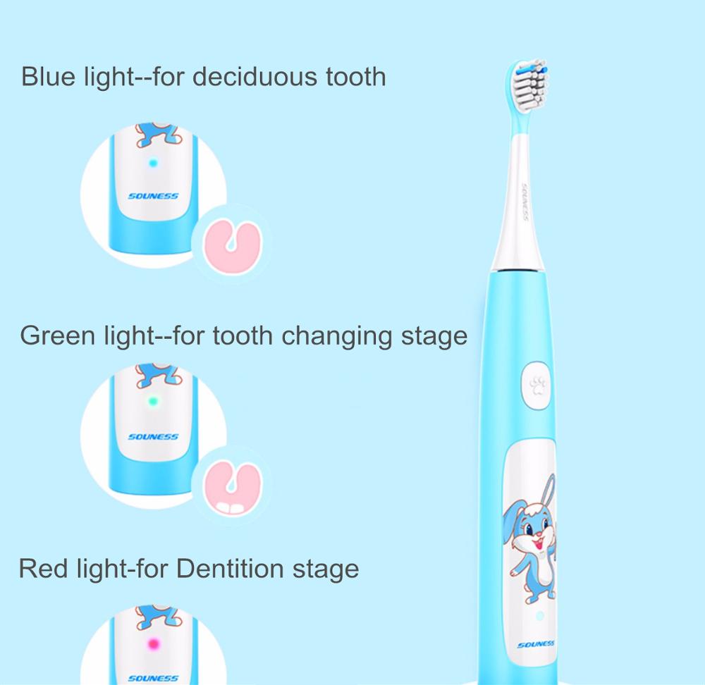 Børns elektriske tandbørster lydløse børns elektriske tandbørster til børn fra 3 to 12 drenge og piger genopladelige