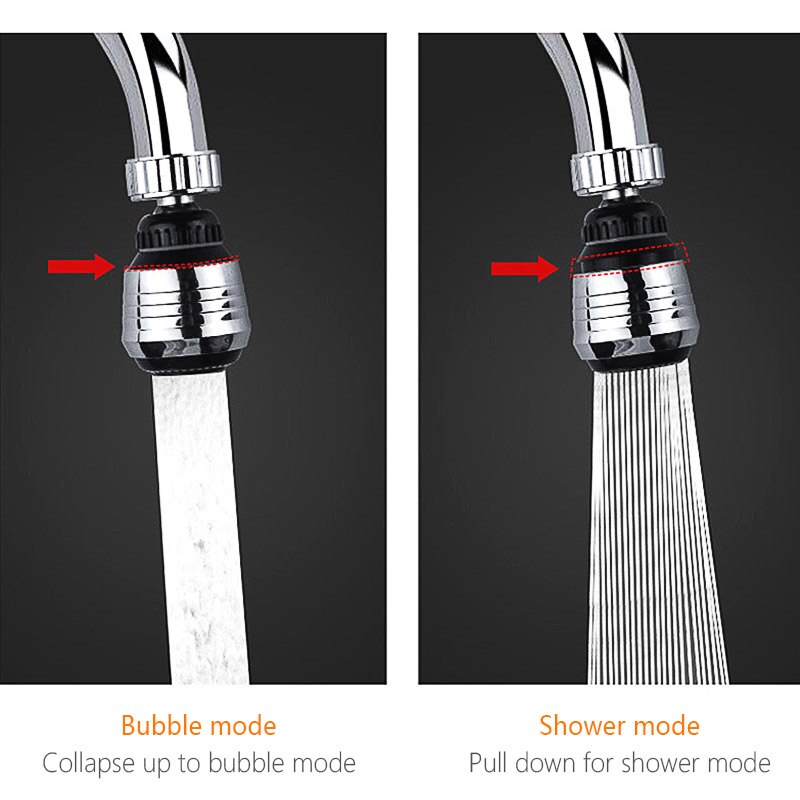 360-Degree Rotating Faucet Bubbler Kitchen Water-Saving Filter Head Bathroom Splash-Proof Foamer Adjustable Filter Tap Diffuser