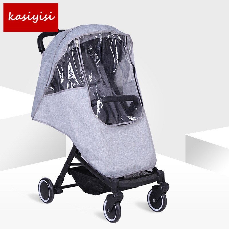 Stijl Waterdichte Cover Baby Winkelwagen Accessoires Regen Cap Regenjas Winddicht Cover Stofkap: gray