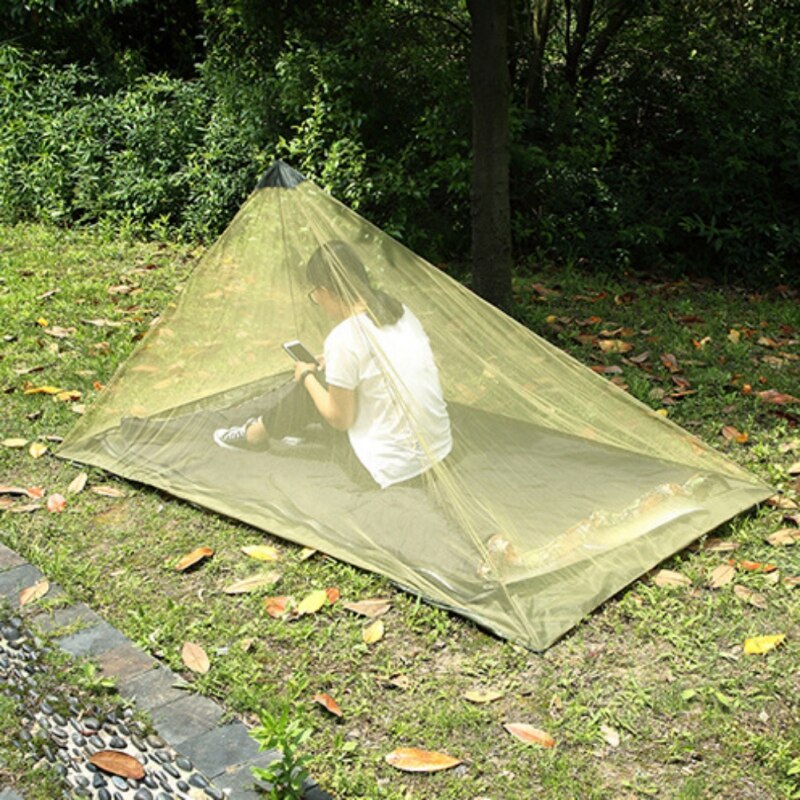 Anti-myg anti-insekt mesh telt udendørs camping enkelt myggenet til voksne og børn strand seng rygsæk tilbehør