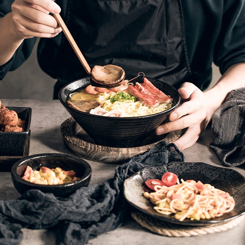 Japanese Style Plate Set Microwaveable Dinner Salad Ceramic Restaurant Plate Aesthetic Food Pratos De Jantar Tableware GTJ50