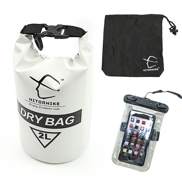 2L pcv na zewnątrz IPX6 worek wodoszczelny suchy torba z etui na telefon trwałe lekkie nurkowanie pływające kemping plecak turystyczny torby robić pływania