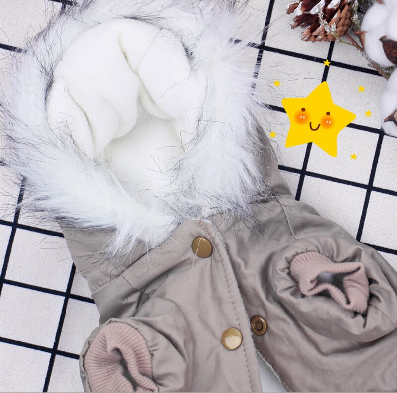 Pet Dog Clothes Winter Warm Dog Green Coat Jumpsuit Thicken Pet Clothing For Yorkshire Teddy Dogs Costume Puppy Clothes Jackets
