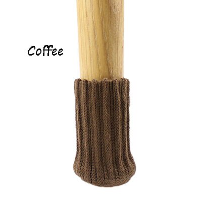 4 Stks/set Anti Slip Meubels Benen Mat Voor Stoel Sokken Bumper Demper Tafel Voeten Tapijt Caps Viltjes Breien Protector: coffee