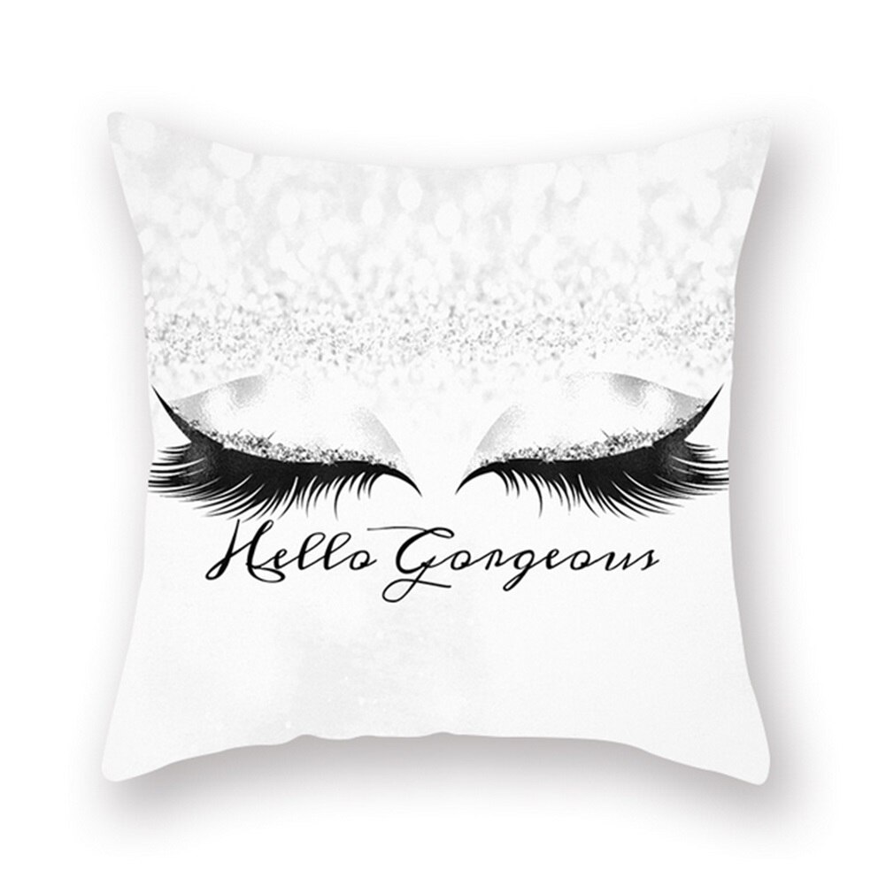 Funda de cojín suave para pestañas, funda de almohada con brillos de lentejuelas, innovador, 45x45cm: 2
